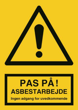 Asbest-Warnschild aus Aluminium – A4 (Gesetzliches Zeichen für Asbestarbeiten)